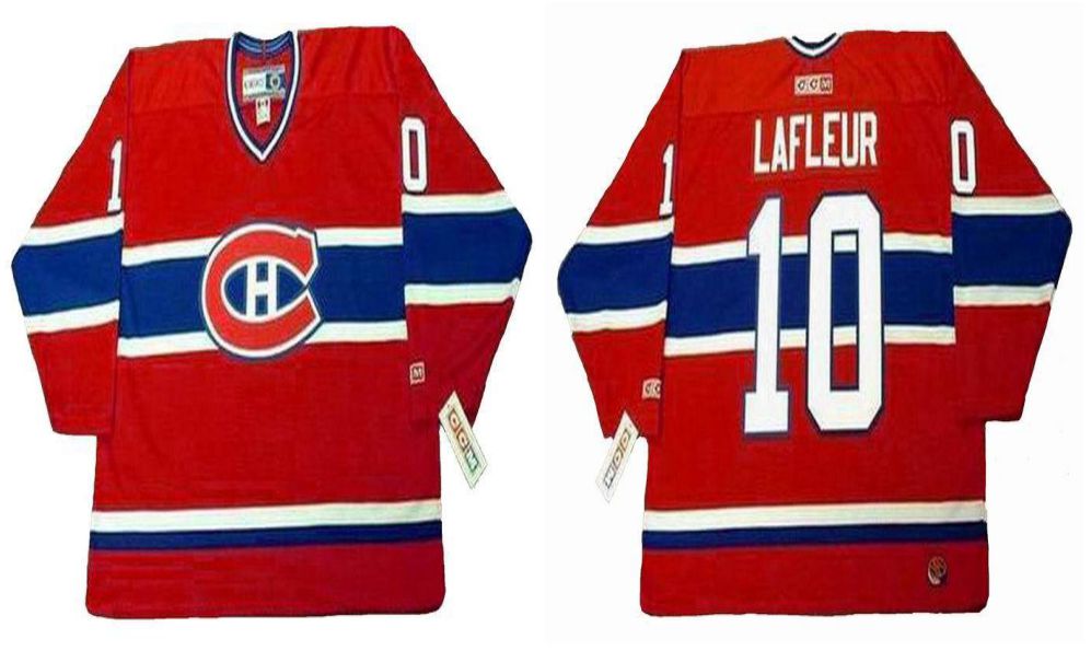 2019 Men Montreal Canadiens #10 Lafleur Red CCM NHL jerseys